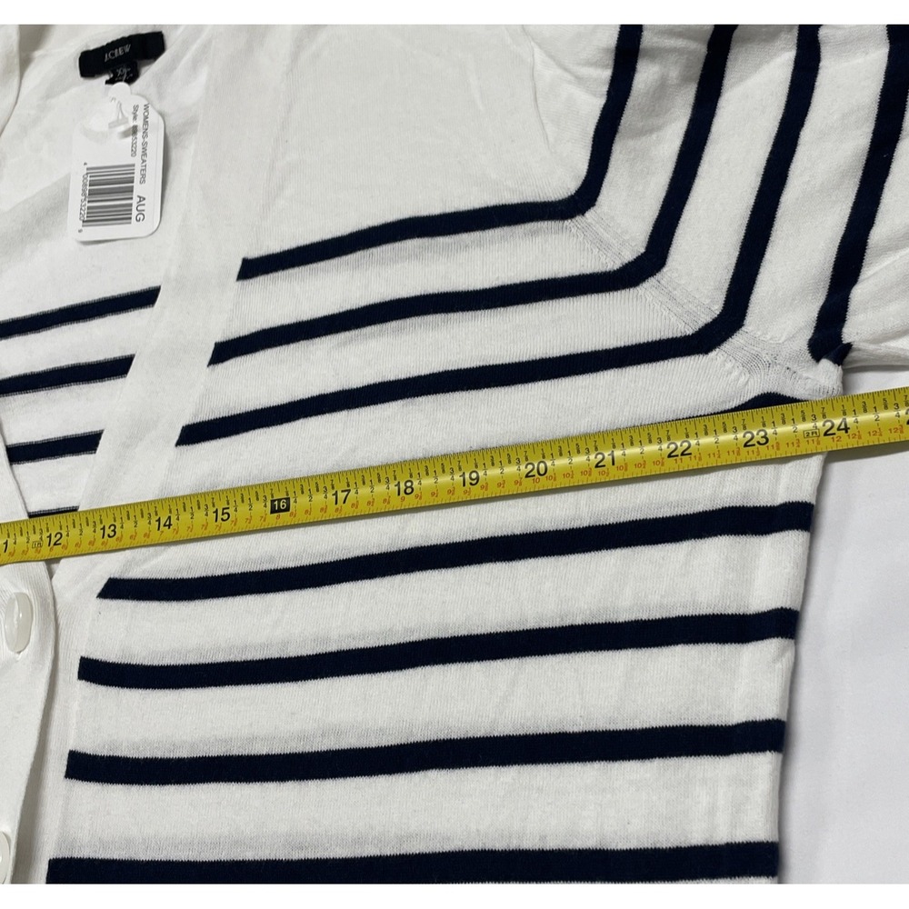 NWT J. Crew Lightweight‎ Black &White Striped Cardigan Sweater Women's XXL - Picture 7 of 10